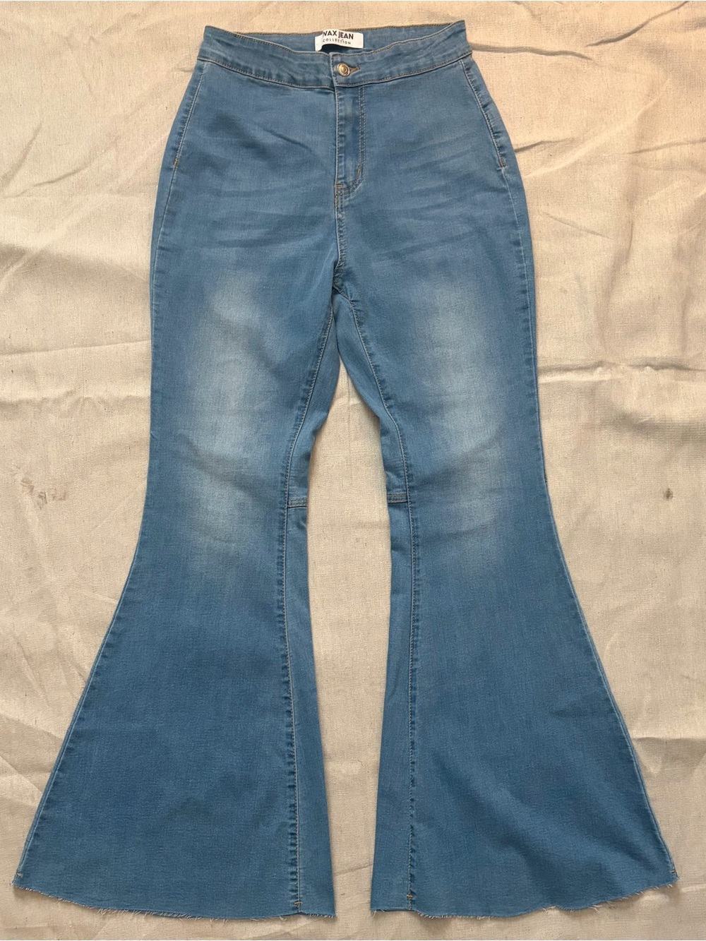Wax Jean Collection Retro High Rise Super Flare Bell Bottom Jeans 11/30
